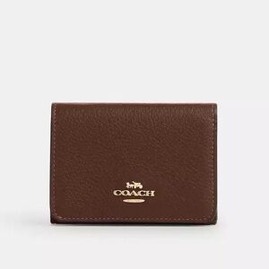 Coach Card Holder Wallet In Signature Canvas
